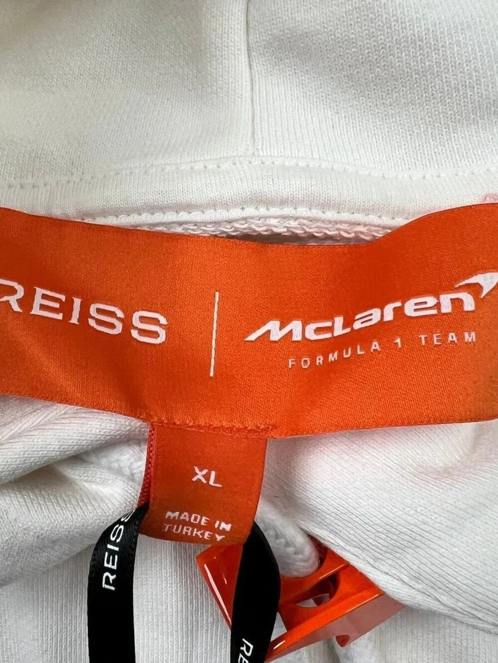 REISS McLaren Zak F1 Team Oversize Toggle Hoodie Men's Size XL White $240 NWT